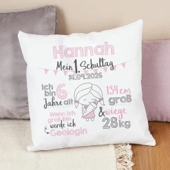 Kissen zur Einschulung für Mädchen