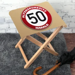 Klapphocker 50. Geburtstag Altersruhesitz