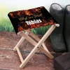 Klapphocker mit Feueraufdruck