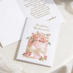 Klappkarte mit Wunschtext & Motivwahl personalisiert | Grußkarte für Geburtstag, Hochzeit & mehr