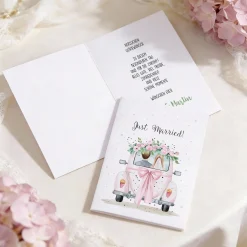 Klappkarte mit Wunschtext & Motivwahl personalisiert | Grußkarte für Geburtstag, Hochzeit & mehr
