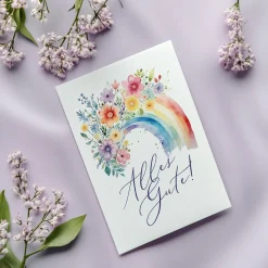 Klappkarte mit Wunschtext & Motivwahl personalisiert | Grußkarte für Geburtstag, Hochzeit & mehr