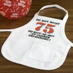 kleine Flaschenschürze zum 75. Geburtstag
