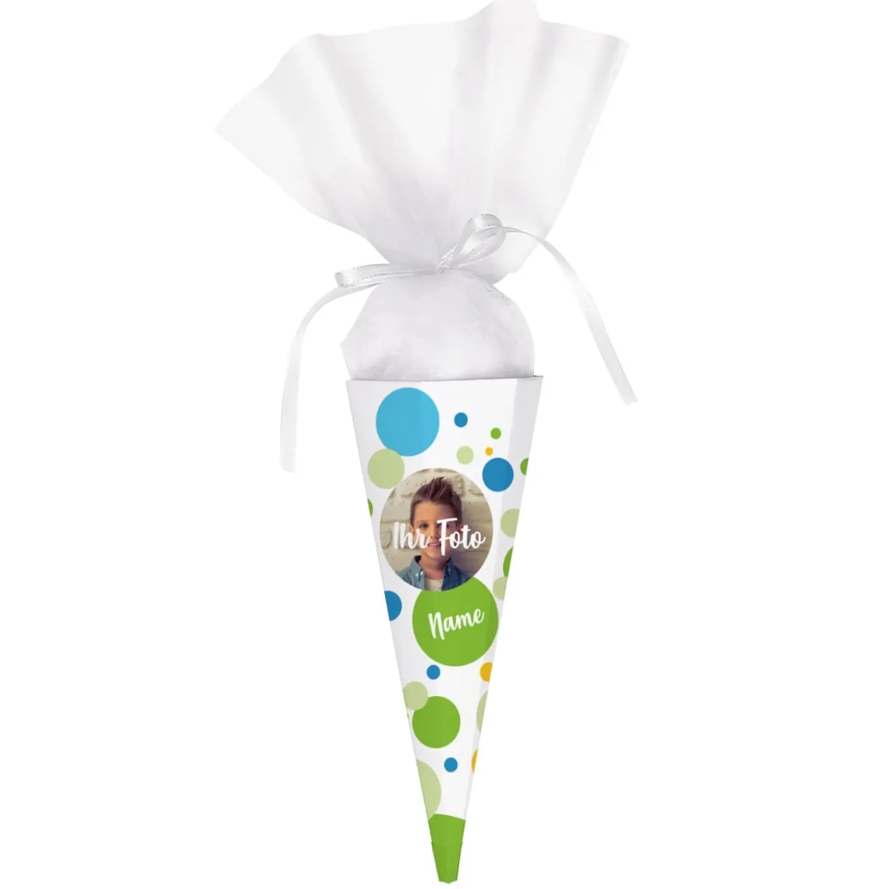 Kleine Geschwistertüte mit Foto und Name