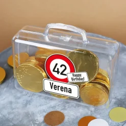 Kleiner Geldkoffer Achtung Alter mit Name