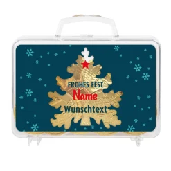 Kleiner Geldkoffer Frohes Fest mit Name und Glückwunschtext