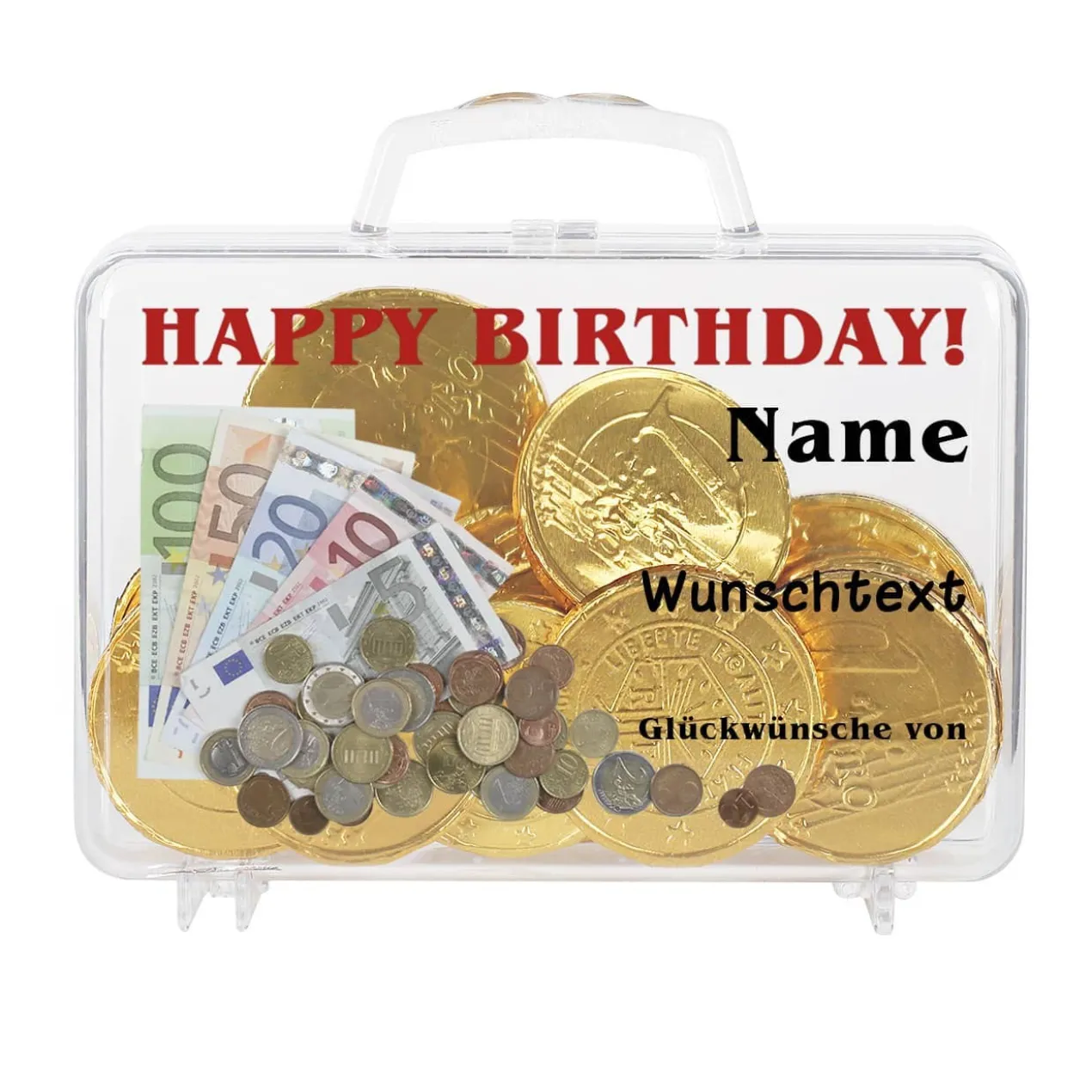 Kleiner Geldkoffer Happy Birthday