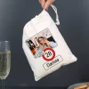 Kleiner Geschenksack zum Geburtstag mit Verkehrszeichen, Foto, Alter & Name