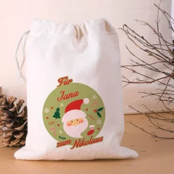 kleiner Geschenksack zum Nikolaus mit Ihrem Wunschnamen