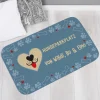 Kleiner Hundeteppich mit Wunschtext 76x45cm