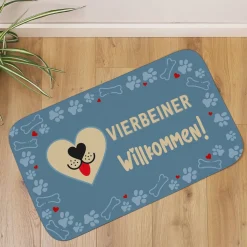 Kleiner Hundeteppich mit Wunschtext 76x45cm