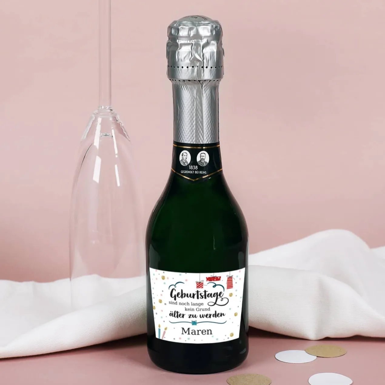 Kleiner Sekt zum Geburtstag mit Ihrem Wunschnamen | Geldermann Flaschengärung