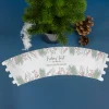 Kleiner Weihnachtsbaum mit personalisierter Banderole und Wunschtext | Weihnachtsdeko 'Frohes Fest'