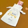 Kleines Baumwoll-Säckchen für Geldgeschenke personalisiert mit Name | WunderBares