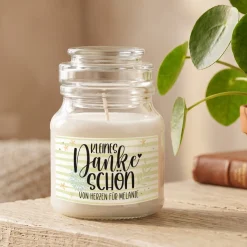 Kleines Dankeschön - Duftkerze mit Ihrem Wunschtext