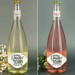 Kleines Dankeschön - Fruchtsecco in zwei Sorten mit Ihrem Wunschtext