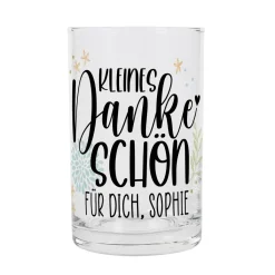 Kleines Dankeschön - Kerzenhalter mit Ihrem Wunschtext
