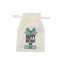 Kleines Geschenksäckchen "Happy Birthday" mit Ihrem Namen