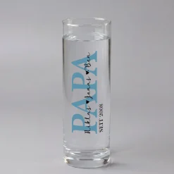 Kleine Vase für Papa mit Wunschtext & Jahr personalisiert | Geschenk zum Vatertag & Geburtstag