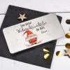 Kleine Weihnachtswichtelei - flache Geschenkdose aus Blech mit Name personalisiert