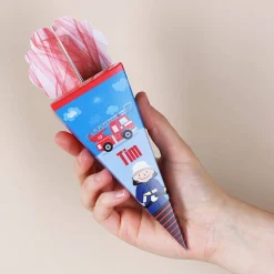 Kleine Zuckertüte mit Feuerwehrmotiv und 10 Bonbons