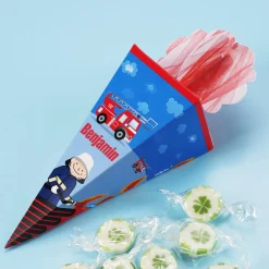 Kleine Zuckertüte mit Feuerwehrmotiv und 10 Bonbons