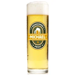 Kölschglas für Bierkenner mit Name personalisiert | Bier Glas als Geschenk für Männer & Köln Fans