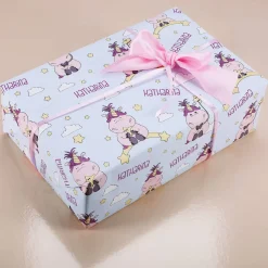 Knuddelhorn-Geschenkpapier mit Wunschname