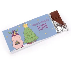 Knuddelhorn Schokolade zu Weihnachten mit Ihrem Wunschnamen