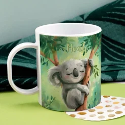 Koala Tasse aus Kunststoff mit Namensaufdruck