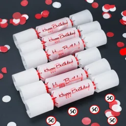 Konfetti-Bonbons zum 50. Geburtstag 6-tlg.