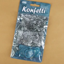 Konfetti Happy Birthday türkis/silber