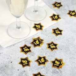 Konfetti zum 18. Geburtstag - Star in Gold und Schwarz