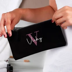 Kosmetiktasche mit Name und Initiale personalisiert