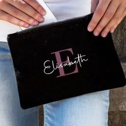 Kosmetiktasche mit Name und Initiale personalisiert