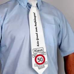 Krawatte individuell in Zahl, Name und Spruch