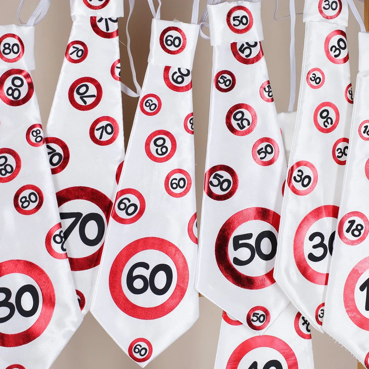 Krawatte Verkehrszeichen zum runden Geburtstag