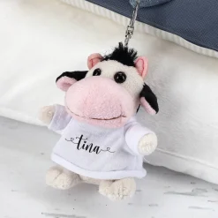 Kuh Schlüsselanhänger mit Ihrem Wunschnamen bedruckt