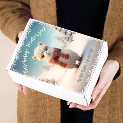 Kuschelige Winterzeit - Persönliches Geschenkset mit Tee, Duftkerze und Tasse