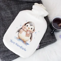 Kuschelige Wärmflasche mit 7 winterlichen Tiermotiven zur Auswahl