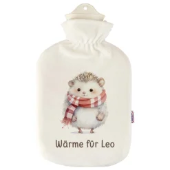 Kuschelige Wärmflasche mit 7 winterlichen Tiermotiven zur Auswahl