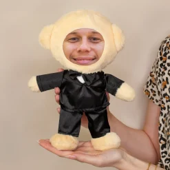 Kuscheltier Brautpaar personalisiert mit Foto Gesicht | Teddy Set als Geschenk zur Hochzeit