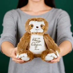 Kuscheltier Faultier mit Name personalisiert | Mit dir hänge ich am liebsten ab! Plüschtier