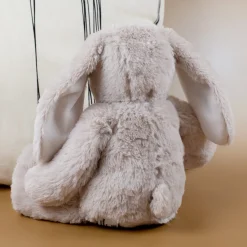 Kuscheltier Hase mit Herzmotiv | Personalisiert mit Name & Datum zur Geburt & Taufe | Farbauswahl