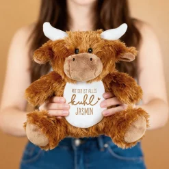 Kuscheltier Kuh 'Mit dir ist alles kuhl' mit Name personalisiert | Plüschtier-Geschenk