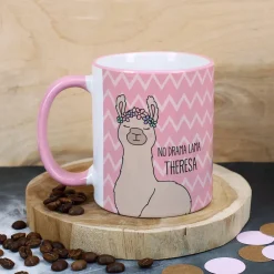 Lama-Tasse mit Ihrem Wunschtext und Namen