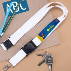 Lanyard für Jungen mit Rakete und Namensaufdruck
