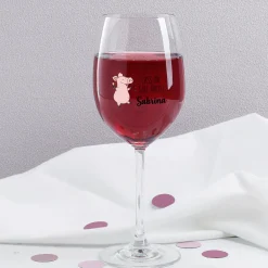 Lass die Sau raus! - Geschenkset zum Geburtstag mit nachhaltigem Biorebe Wein und Weinglas