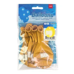 Latex Ballon 50 in Gold zur goldenen Hochzeit - 8 Stück