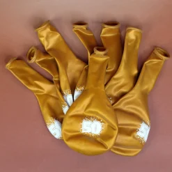 Latex Ballon 50 in Gold zur goldenen Hochzeit - 8 Stück